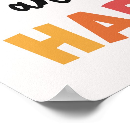 Lächeln und glücklich sein, die Kunst der Mauer Poster (Ecke)