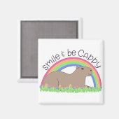 Lächeln und niedliche glückliche capybara sein magnet (Vorderseite/Rückseite)