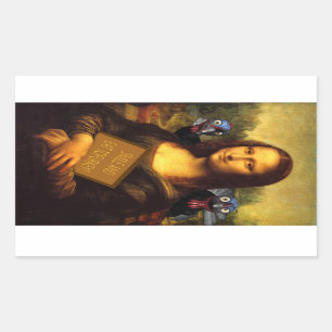 Lächeln und Torfukey essen Rechteckiger Aufkleber