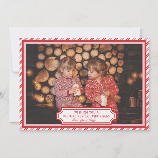 Lächeln | Vintage Kamera Weihnachts-Fotokarte (Rückseite)