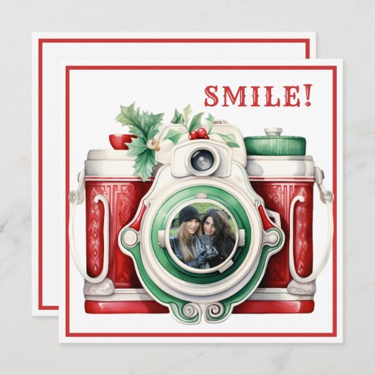 Lächeln | Vintage Weihnachtskamera (Vorne/Hinten)