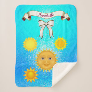 Lächeln von Harpy Sun Silhouette Personalize Sherpadecke