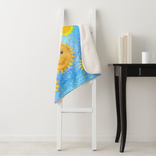 Lächeln von Harpy Sun Silhouette Personalize Sherpadecke (Beispiel)