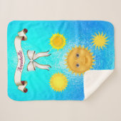 Lächeln von Harpy Sun Silhouette Personalize Sherpadecke (Vorderseite (Horizontal))