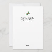 Lächeln Wasserfarbe Weihnachtskarte Feiertagskarte (Rückseite)