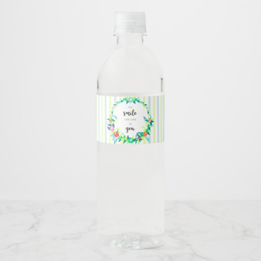 Lächeln Wasserflaschenetikett (Vorderseite)