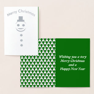Lächeln Weihnachten Snowman Foil Card Folienkarte