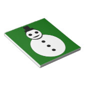 Lächeln Weihnachts Snowman Notepad Notizblock (angewinkelt)