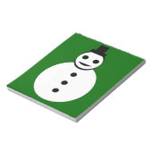 Lächeln Weihnachts Snowman Notepad Notizblock (Rotiert)