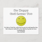 Lächeln, weil Gott Liebe Sie Postkarte (Vorderseite)