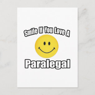 Lächeln, wenn du einen Paralegal Liebe Postkarte