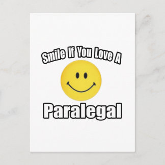 Lächeln, wenn du einen Paralegal Liebe Postkarte