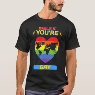 Lächeln, wenn du Gay Funny Sprichwort Sarcastic Fu T-Shirt