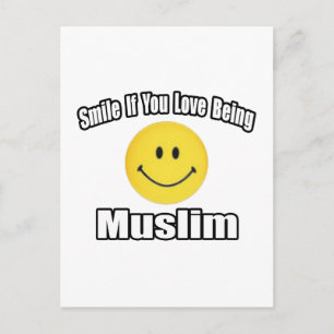 Lächeln, wenn du Liebe muslimisch bist Postkarte