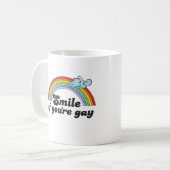 LÄCHELN, WENN SIE HOMOSEXUELL sind Kaffeetasse (Vorderseite Links)