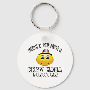 Lächeln wenn Sie Liebe Krav Maga Kämpfer Schlüsselanhänger