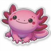 Lächeln wie ein Axolotl Aufkleber (Vorderseite)