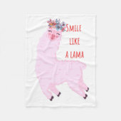 Lächeln wie ein Lama Fleecedecke (Vorderseite)