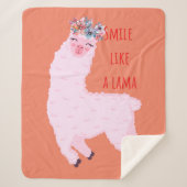 Lächeln wie ein Lama Sherpadecke (Vorderseite)