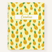 Lächelnd Ananas Muster Spiral Notebook Notizblock (Vorderseite)