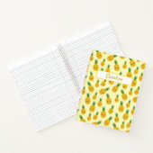 Lächelnd Ananas Muster Spiral Notebook Notizblock (Innenseite)