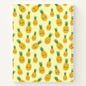 Lächelnd Ananas Muster Spiral Notebook Notizblock (Rückseite)