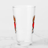 Lächelnd Beagle Cartoon Monogramm Glas (Links)