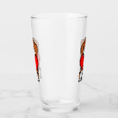Lächelnd Beagle Cartoon Monogramm Glas (Rechts)