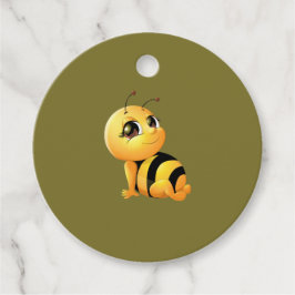 Lächelnd bee Baby Shower Fevor Tags Geschenkanhänger