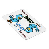 Lächelnd Blue Bird Rectangle Geschirrspüler Magnet (Rechte Seite)