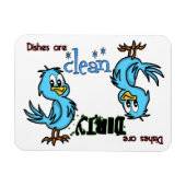 Lächelnd Blue Bird Rectangle Geschirrspüler Magnet (Horizontal)