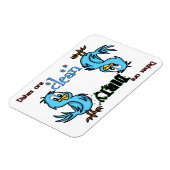 Lächelnd Blue Bird Rectangle Geschirrspüler Magnet (Linke Seite)