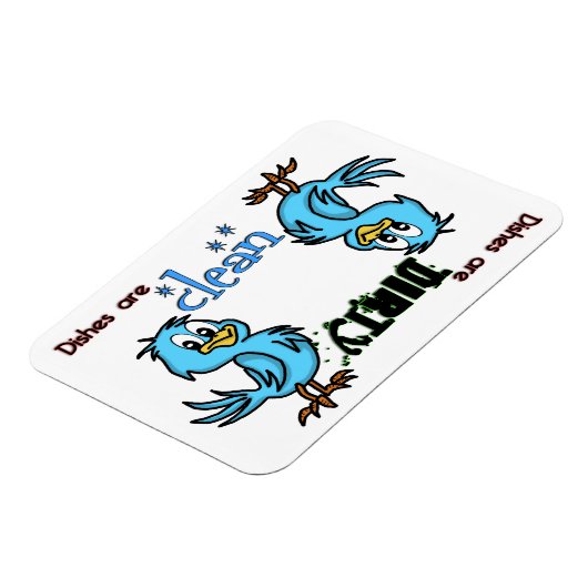 Lächelnd Blue Bird Rectangle Geschirrspüler Magnet (Linke Seite)