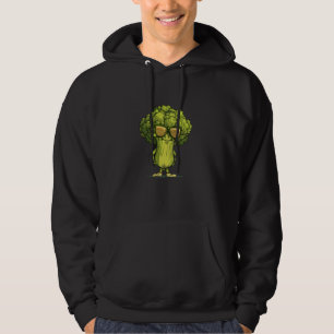 Lächelnd Broccoli Kostüm mit lustiger Sonnenbrille Hoodie