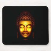 Lächelnd Buddha Gold und Schwarz Mousepad (Vorne)