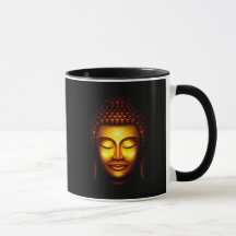 Lächelnd Buddha Gold und Schwarz