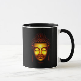 Lächelnd Buddha Gold und Schwarz Tasse