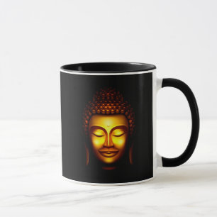 Lächelnd Buddha Gold und Schwarz Tasse