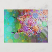 Lächelnd, bunt lynx - abstrakt postkarte (Vorderseite)