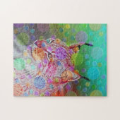 Lächelnd, bunt lynx - abstrakt puzzle (Horizontal)