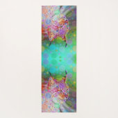 Lächelnd, bunt lynx - abstrakt yogamatte (Rückseite)