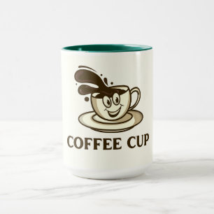 Lächelnd Coffee Cup Splash - Spielvolle Coffee Tas Tasse
