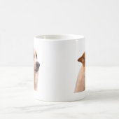 Lächelnd Corgi Meme Tasse doppelseitig (Mittel)