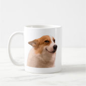 Lächelnd Corgi Meme Tasse doppelseitig (Links)