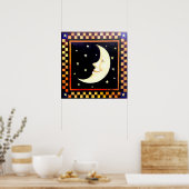 Lächelnd Crescent Moon Poster (Küche)