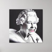 Lächelnd Crowned Queen Elizabeth Wall Art Leinwanddruck (Vorderseite)