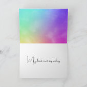 Lächelnd danke, dass du an Aquarell herumgehst Dankeskarte (Innenseite)