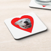 Lächelnd Dogo Argentino Untersetzer (Linke Seite)