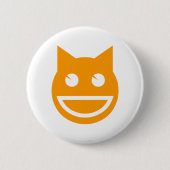 Lächelnd Emoji Cat Button (Vorderseite)