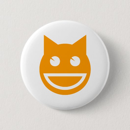 Lächelnd Emoji Cat Button (Vorderseite)